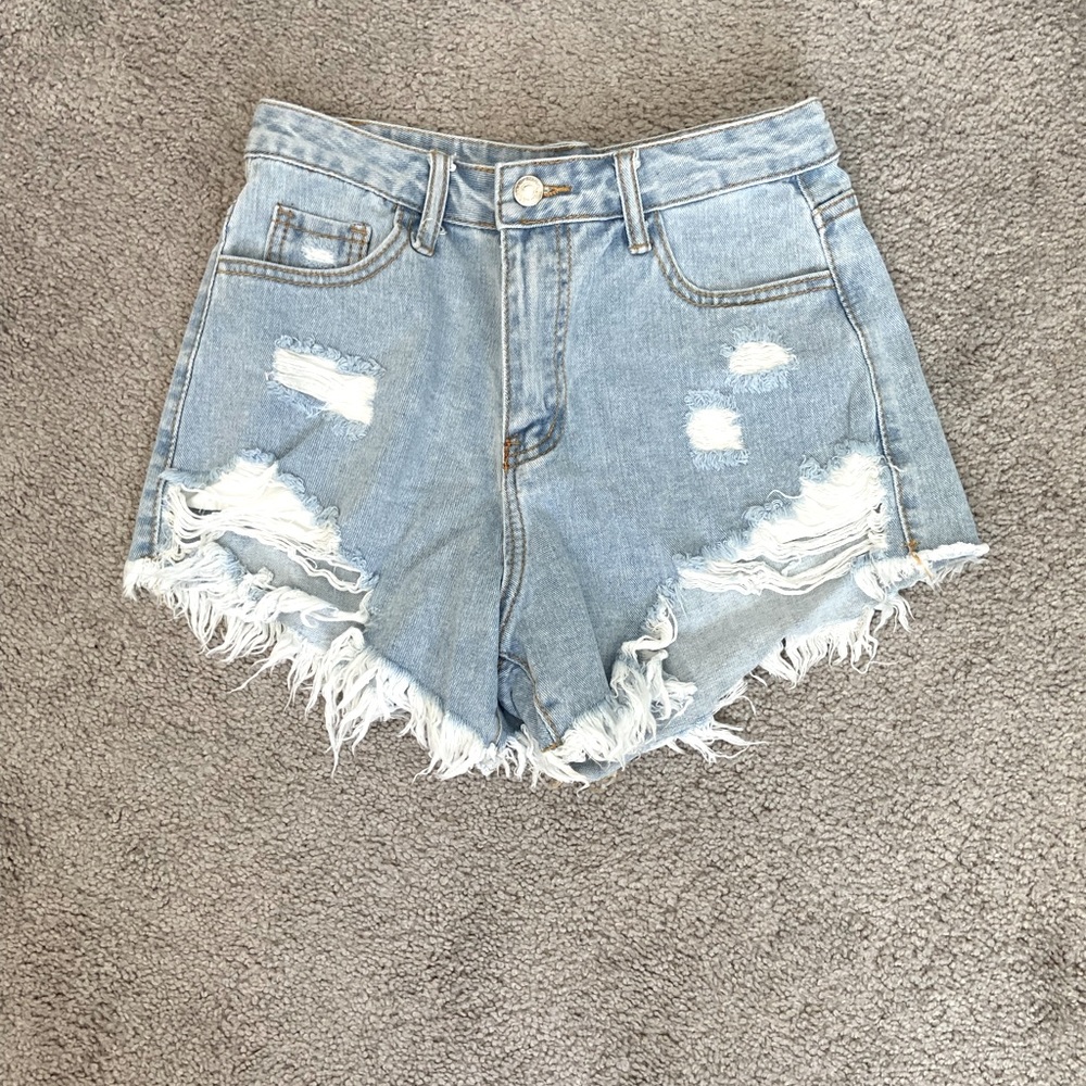 Ripped Jean Shorts